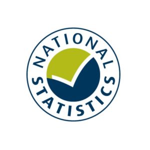 National Statistics Badge in green and blue