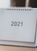 a table calendar displaying 2021