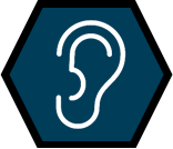 An icon of an ear.