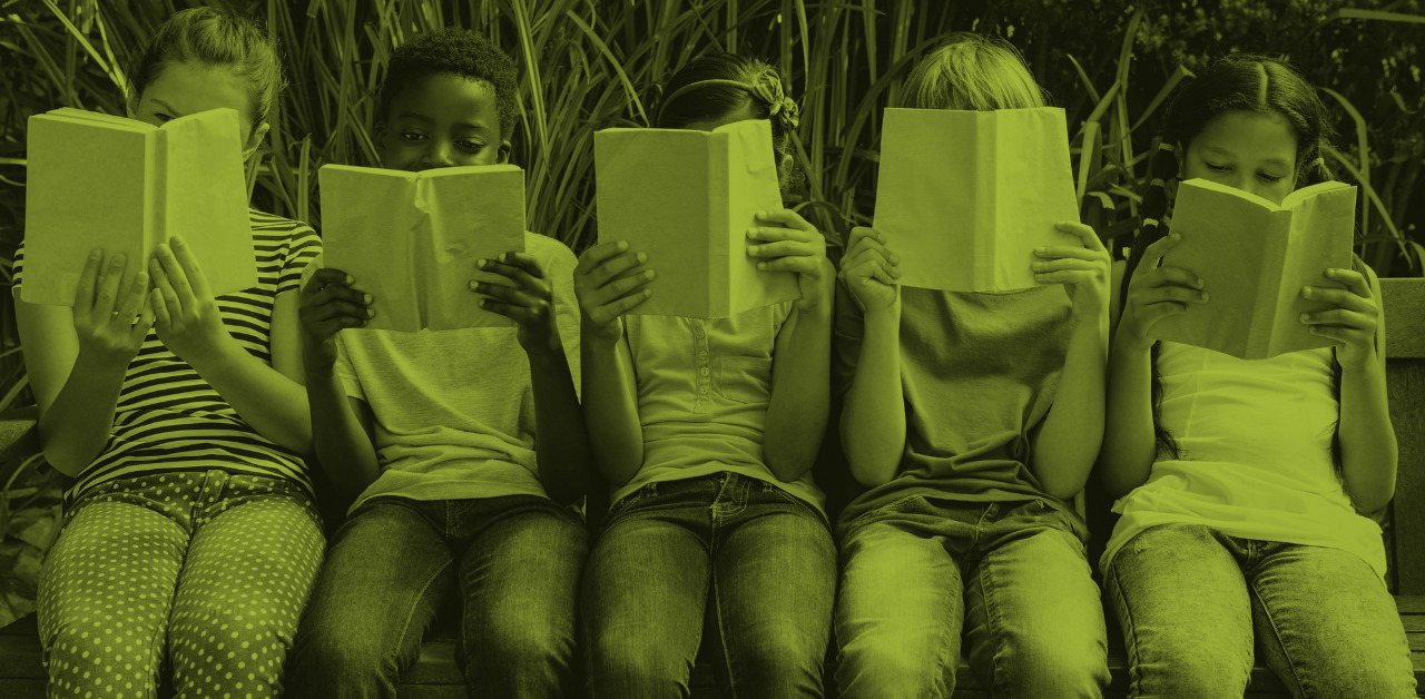 Image of children reading books