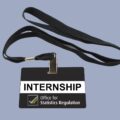 a lanyard with a badge that says "internship" with the OSR logo