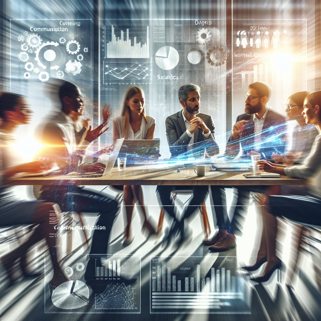 Image of a group of people talking across a table