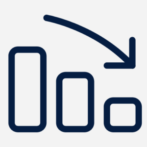 Decorative icon of a car chart