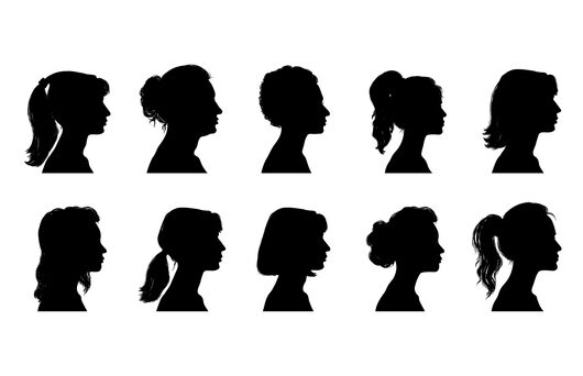 Decorative image of female silhouettes