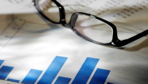 Spectacles resting on a graph