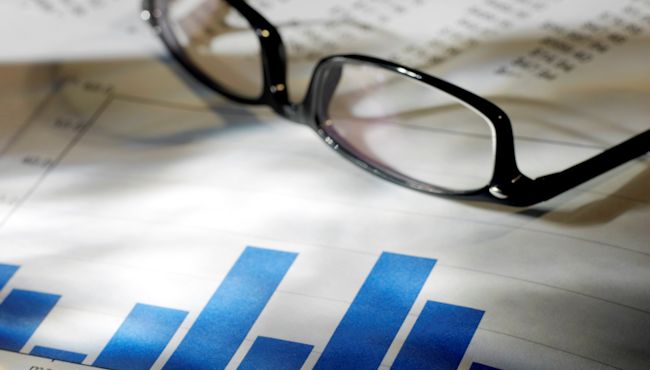 Spectacles resting on a graph