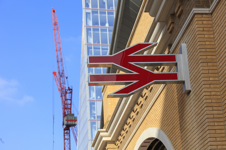 Decorative image. National rail sign