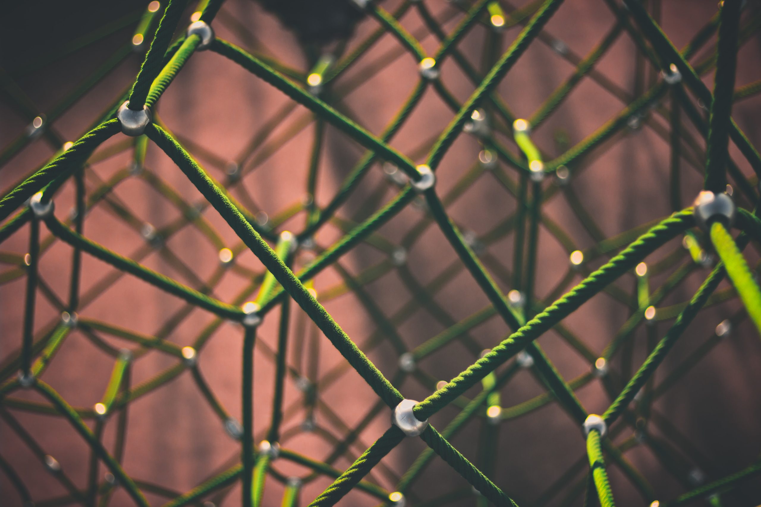 Strings attached together to represent data linkage