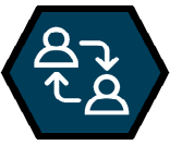 An icon of two users interacting.