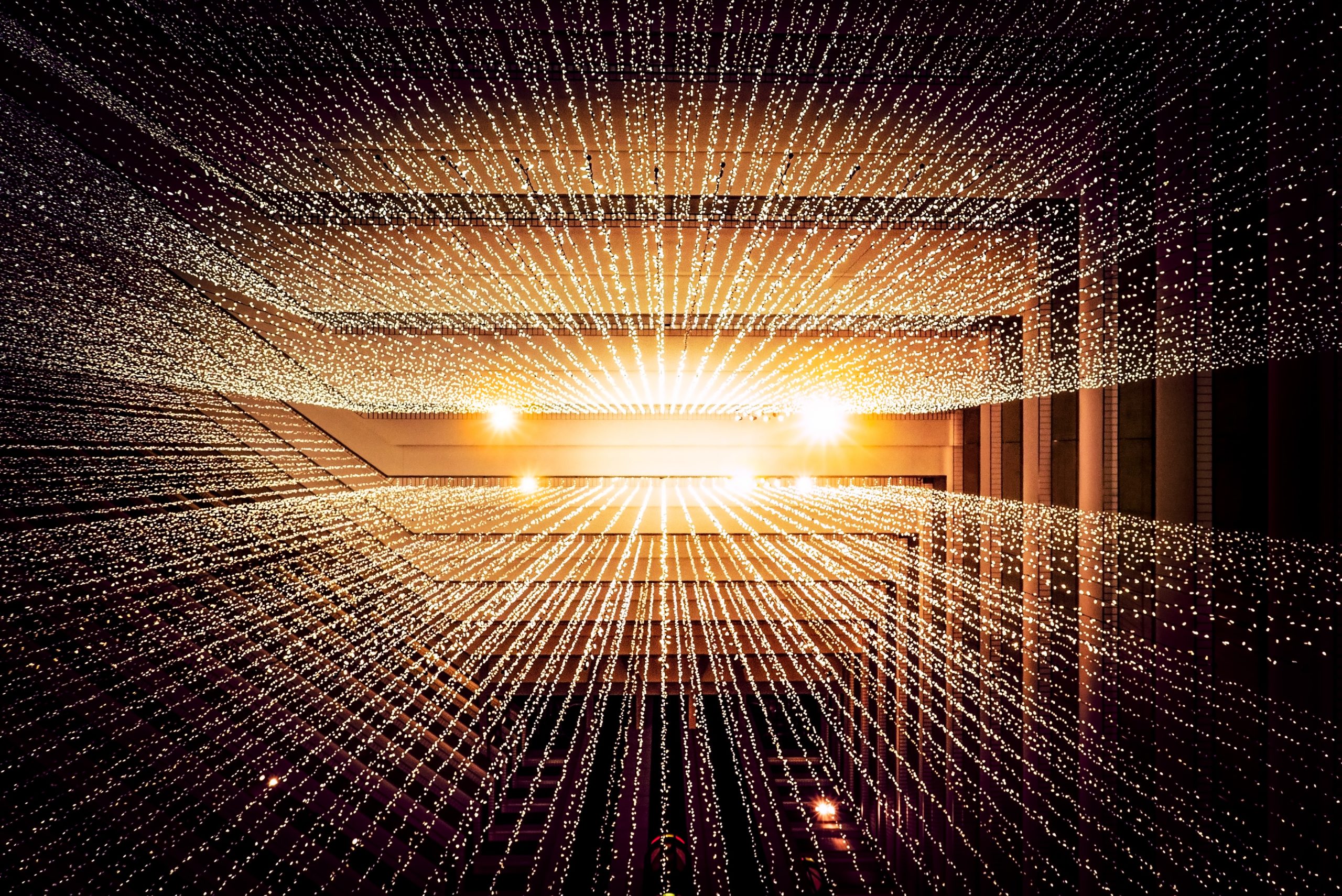 Image of lights streaming down