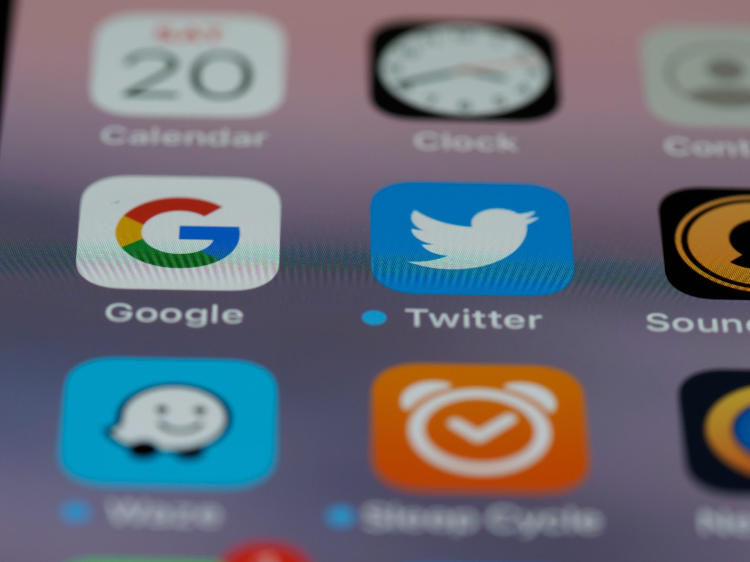Image of phone screen showing Twitter app
