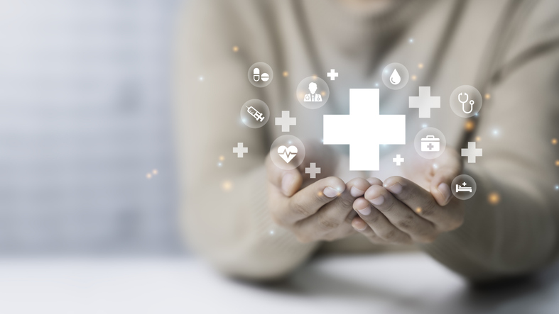 Decorative image - health social icons