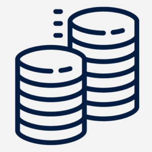 two stacks of coins