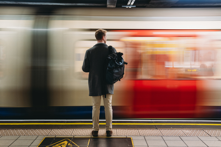 Decorative image, Passing train