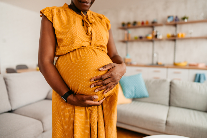 Decorative image. Pregnant belly