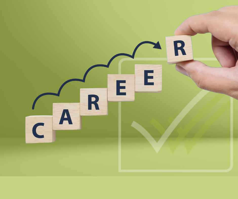 Tiles being stacked which spell out "careers"
