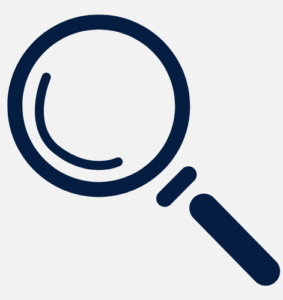 an icon of a magnifying glass